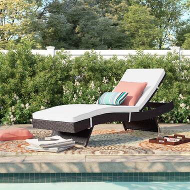 Aldusa reclining chaise discount lounge with cushion